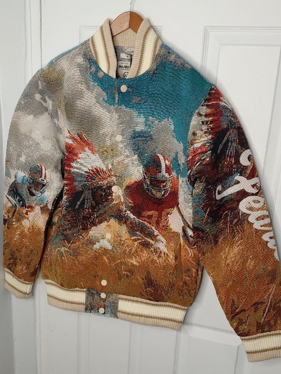 Majestic Other - Majestic Multicolor Graphic Football Knit Jacket